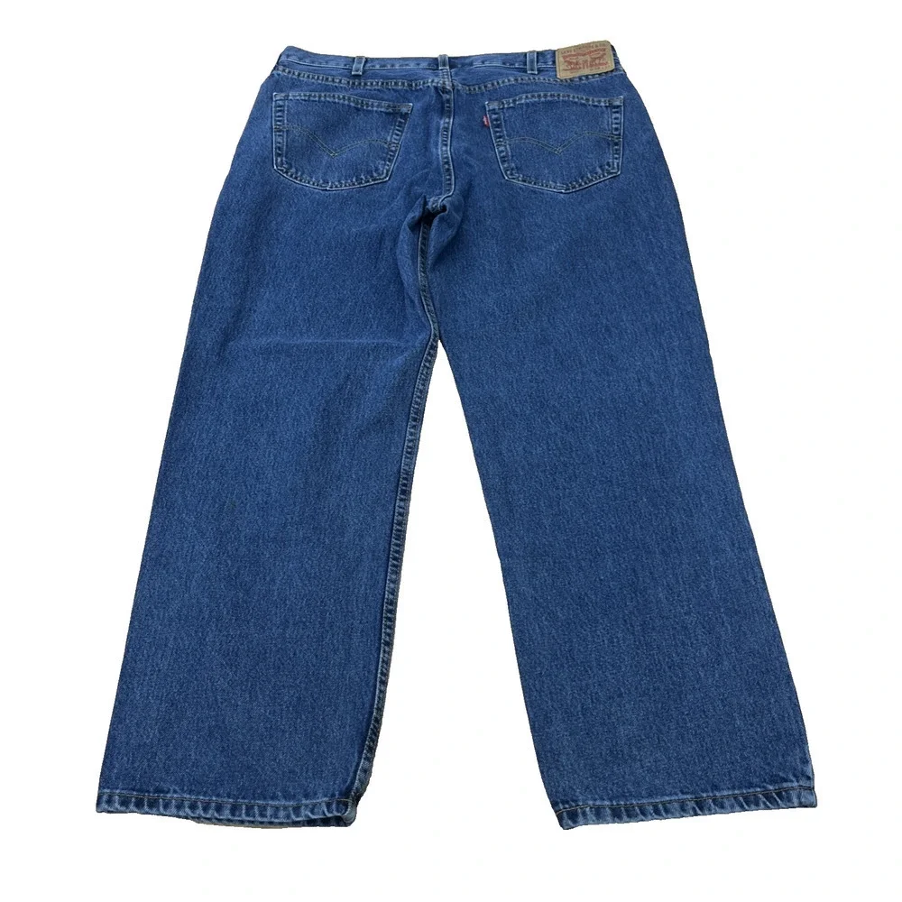 Levis 550 Relaxed Fit Jeans Mens 38x30 Blue Denim Cotton Classic Preppy